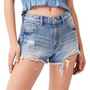 PacSun Light Blue Distressed Jean Shorts
